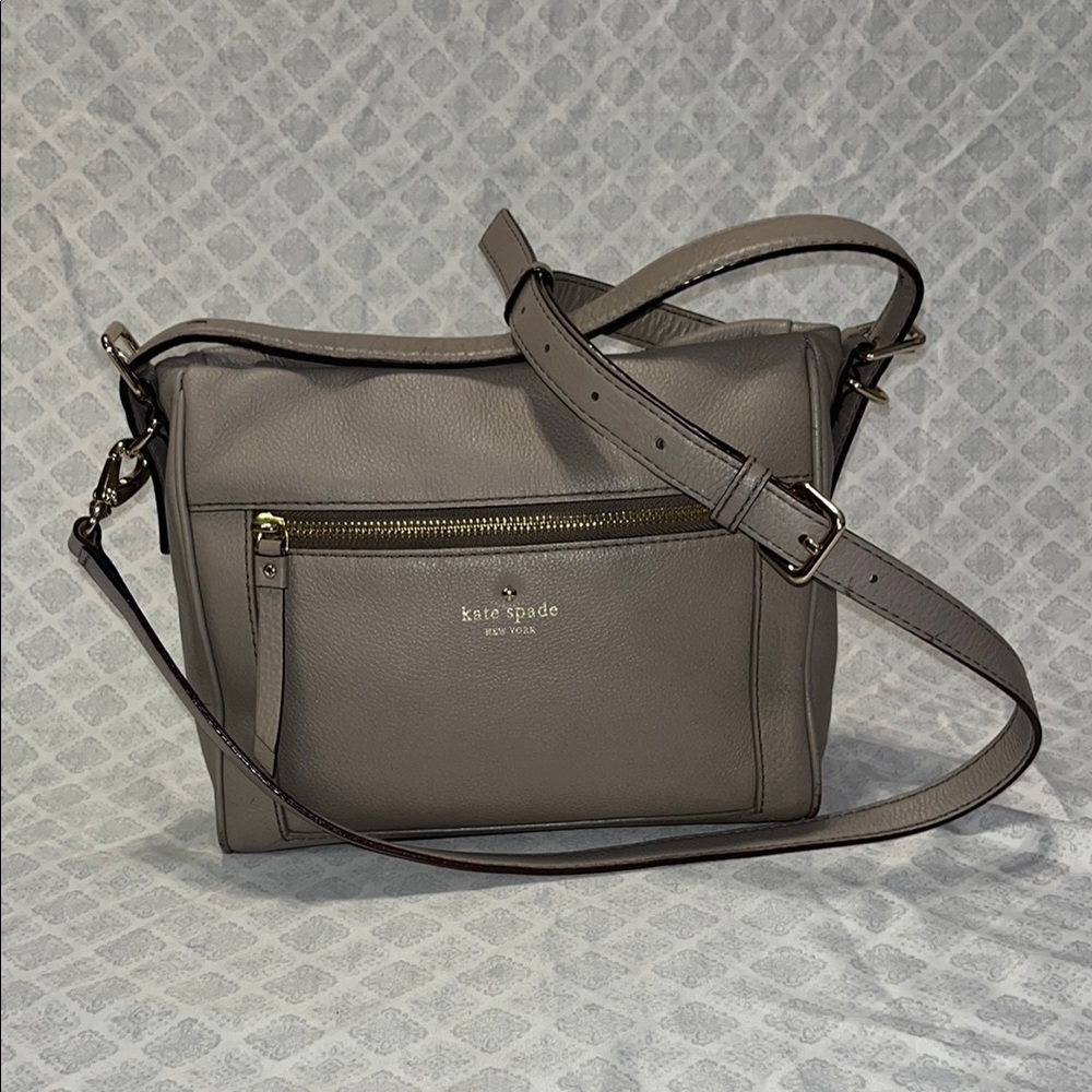 Kate Spade Grey Square Shoulder Bag with 2 Strap Options